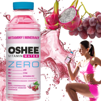 OSHEE VITAMIN WATER ZERO 555ML napój izotonik WINOGRONO