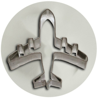 FOREMKA FORMA DO CIASTEK METALOWA wykrawacz SAMOLOT SAMOLOCIK 6,2cm x 6,3cm