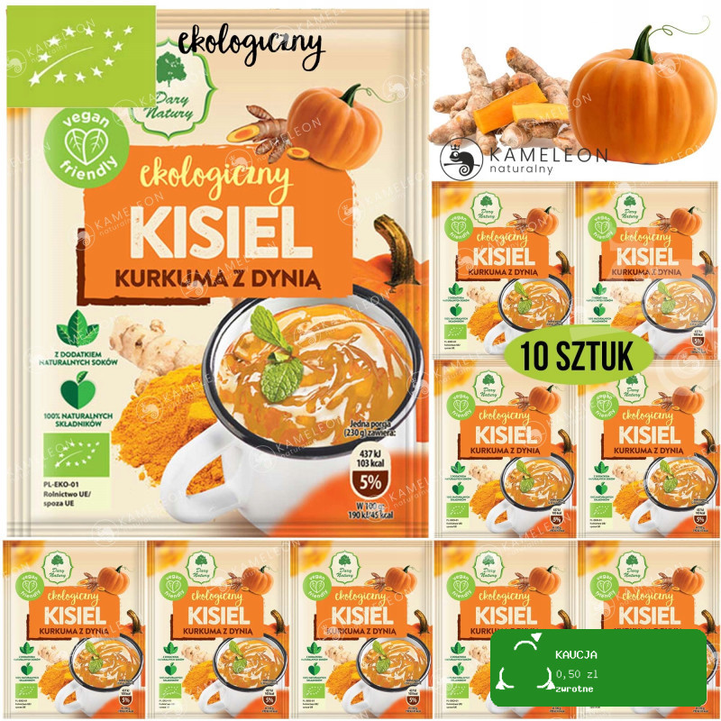 KISIEL eko KURKUMA Z DYNIĄ DARY NATURY 10 sztuk