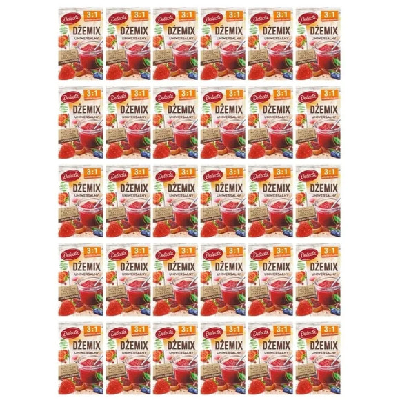 DELECTA DŻEMIX dżemofix UNIWERSALNY 3:1 x30 NA 30KG OWOCÓW dżem konfitury