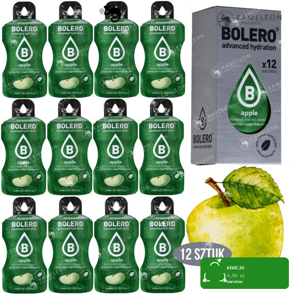 BOLERO DRINK w proszku APPLE JABŁKO jabłkowy 12x3g