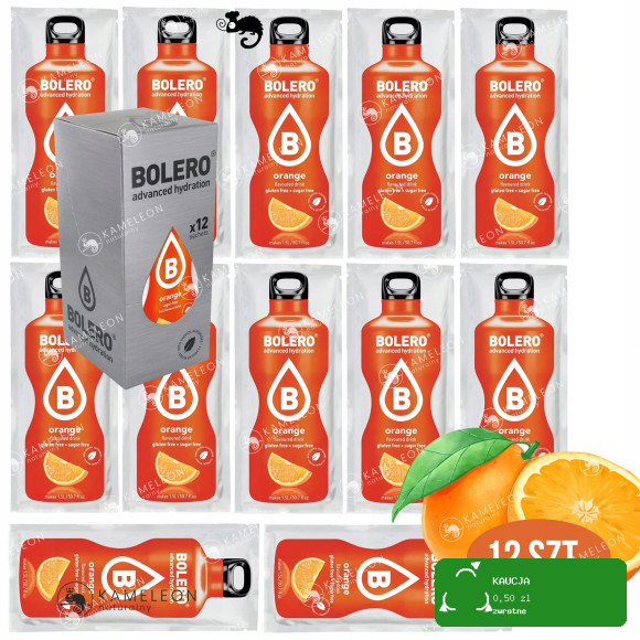 BOLERO DRINK NAPÓJ w proszku ORANGE POMARAŃCZA 12x