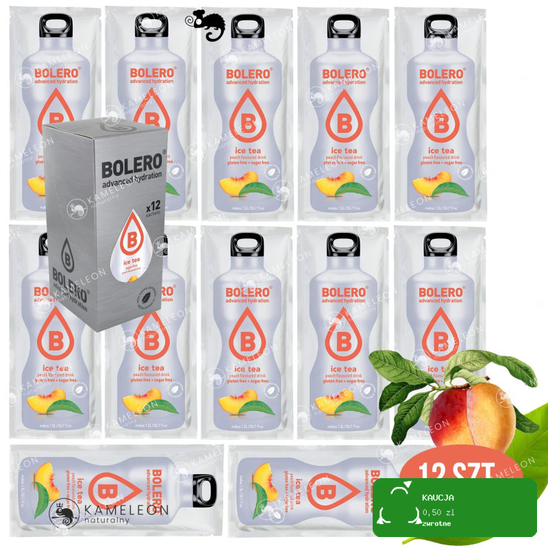 BOLERO DRINK NAPÓJ ICE TEA PEACH BRZOSKWINIA 12szt