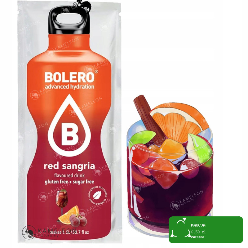 BOLERO DRINK NAPÓJ w proszku RED SANGRIA stewia 12