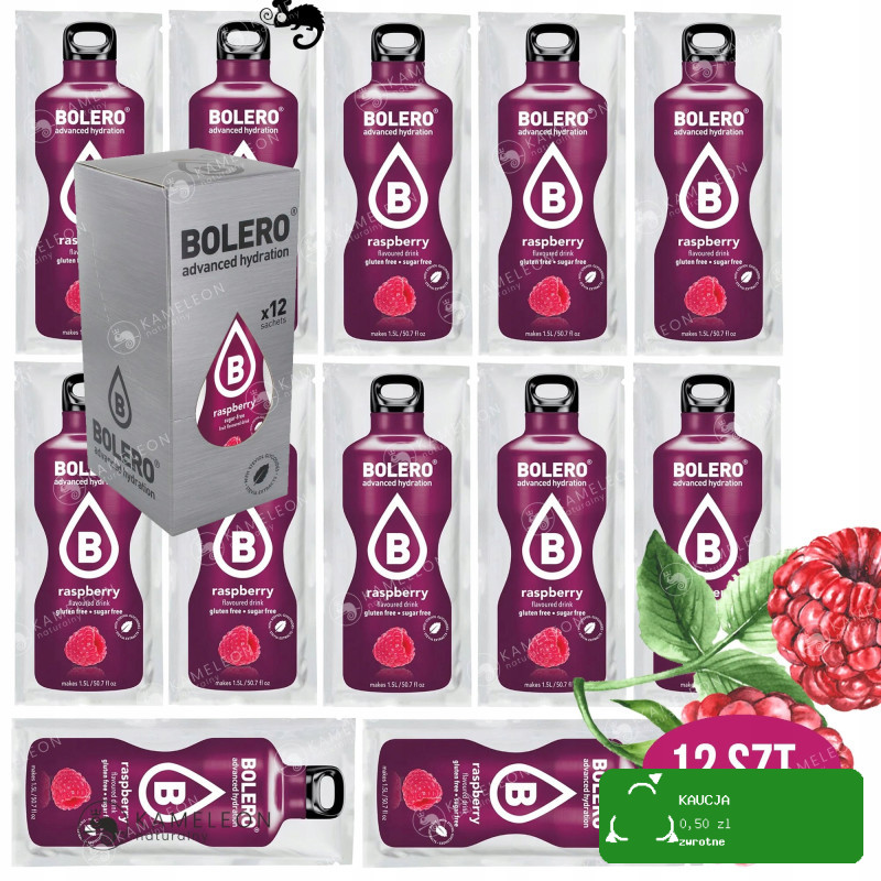 BOLERO DRINK NAPÓJ w proszku RASPBERRY MALINOWY 12