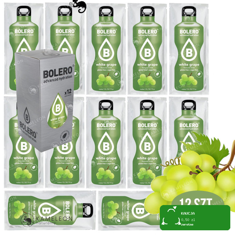 BOLERO DRINK w proszku WHITE GRAPE WINOGRONOWY 12x