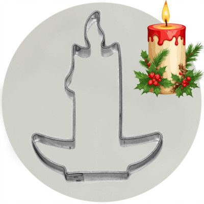 FOREMKA FORMA DO CIASTEK wykrawacz ŚWIECZKA ŚWIĄTECZNA ŚWIĘTA 3,3 x 6cm