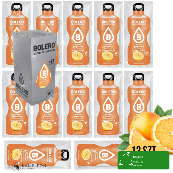 BOLERO DRINK NAPÓJ w proszku YELLOW GRAPEFRUIT 12x