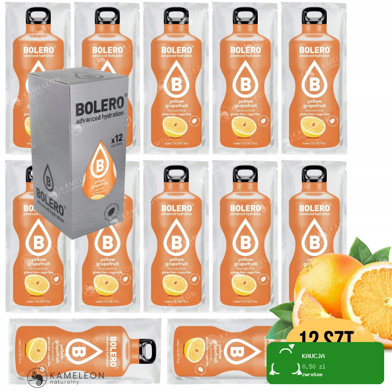 BOLERO DRINK NAPÓJ w proszku YELLOW GRAPEFRUIT 12x