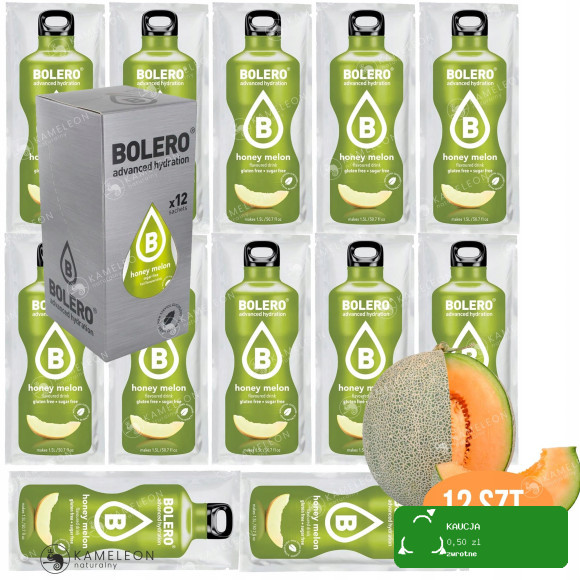 BOLERO DRINK NAPÓJ w proszku HONEY MELON stewia 12
