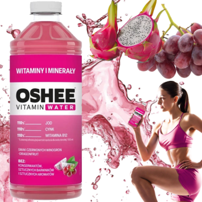 OSHEE VITAMIN WATER 555ML napój izotonik CZERWONE WINOGRONO