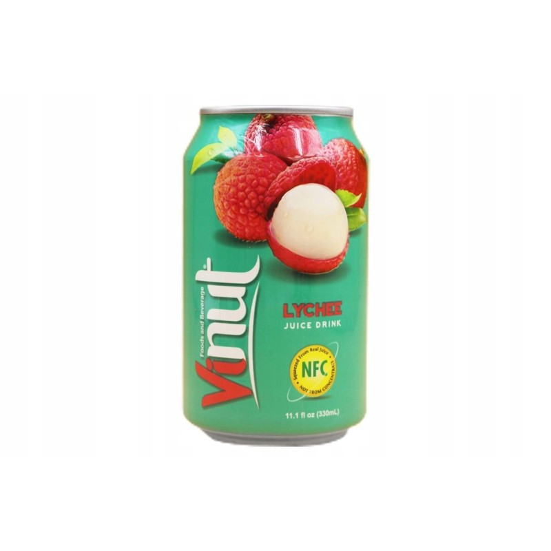 Vinut SOK Z LICZI LICHI 35% soku z liczi NFC PUSZKA 330ml