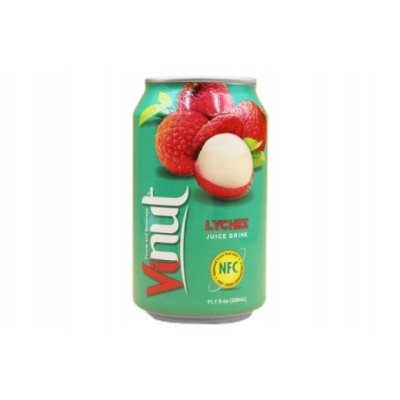 Vinut SOK Z LICZI LICHI 35% soku z liczi NFC PUSZKA 330ml