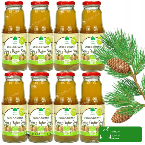 SYROP Z PĄCZKÓW SOSNY ekologiczny eko DARY NATURY 8szt x 270ml 2,16L