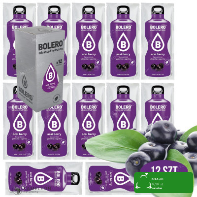 BOLERO DRINK NAPÓJ w proszku JOGODY ACAI 9G x12 KRÓTKA DATA