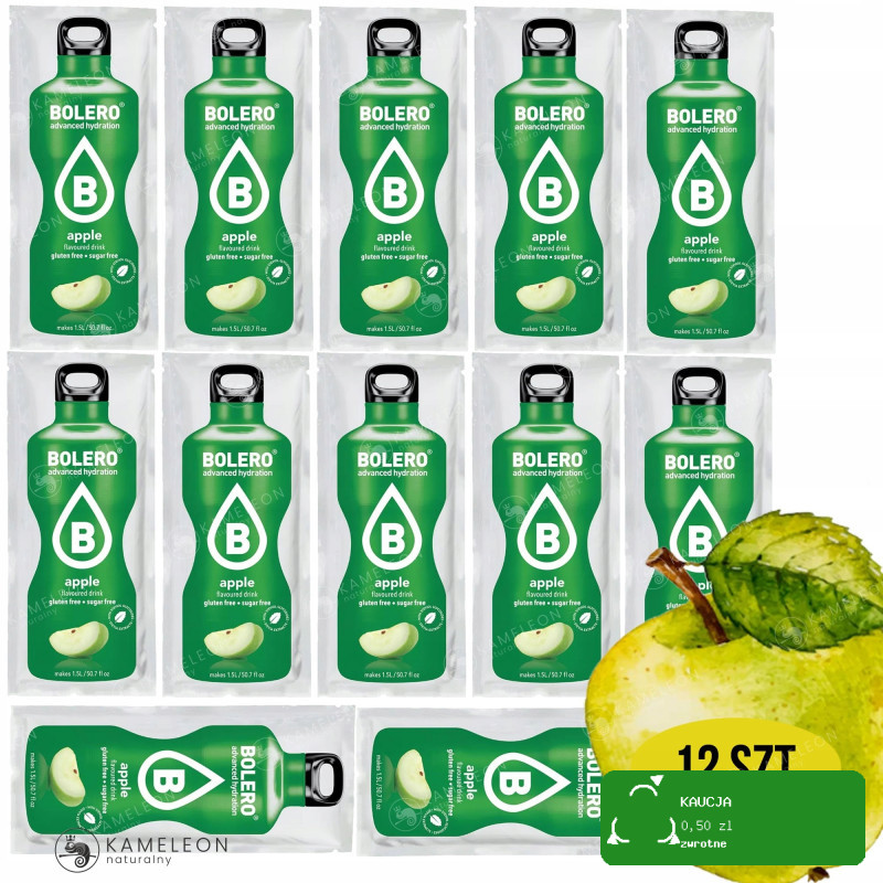BOLERO DRINK NAPÓJ W PROSZKU - APPLE JABŁKO 9g x12
