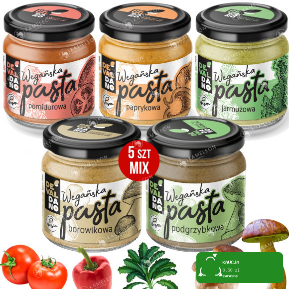 WEGETARIAŃSKA PASTA DO PIECZYWA MIX SMAKÓW Pomidorowa Paprykowa 5szt 870G
