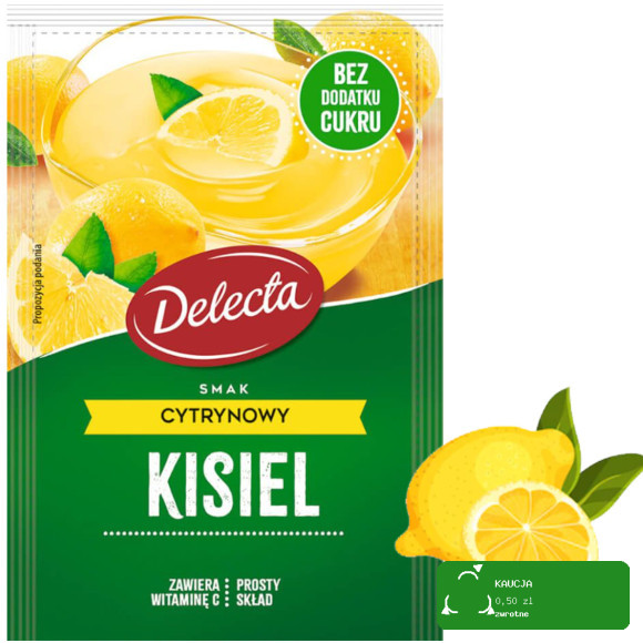 Delecta KISIEL BEZ DODATKU CUKRU mix SMAKÓW 6szt