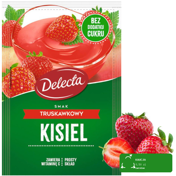 Delecta KISIEL BEZ DODATKU CUKRU mix SMAKÓW 6szt