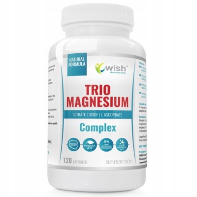 Wish TRIO MAGNESIUM complex 400mg MAGNEZ 3 FORMY 120k