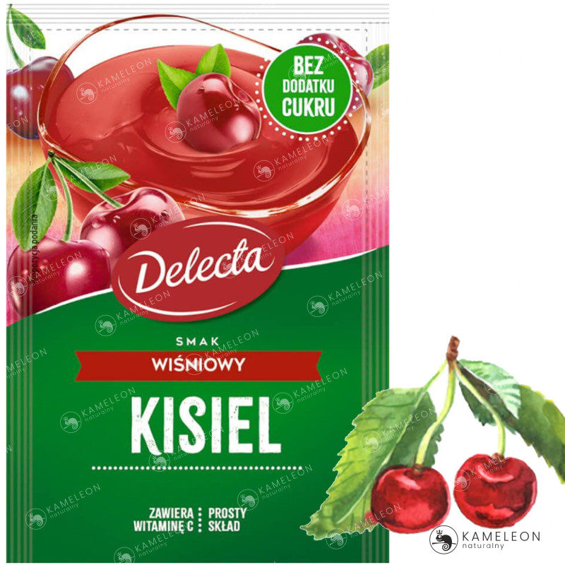 Delecta KISIEL WIŚNIOWY bez dodatku cukru 38G x6