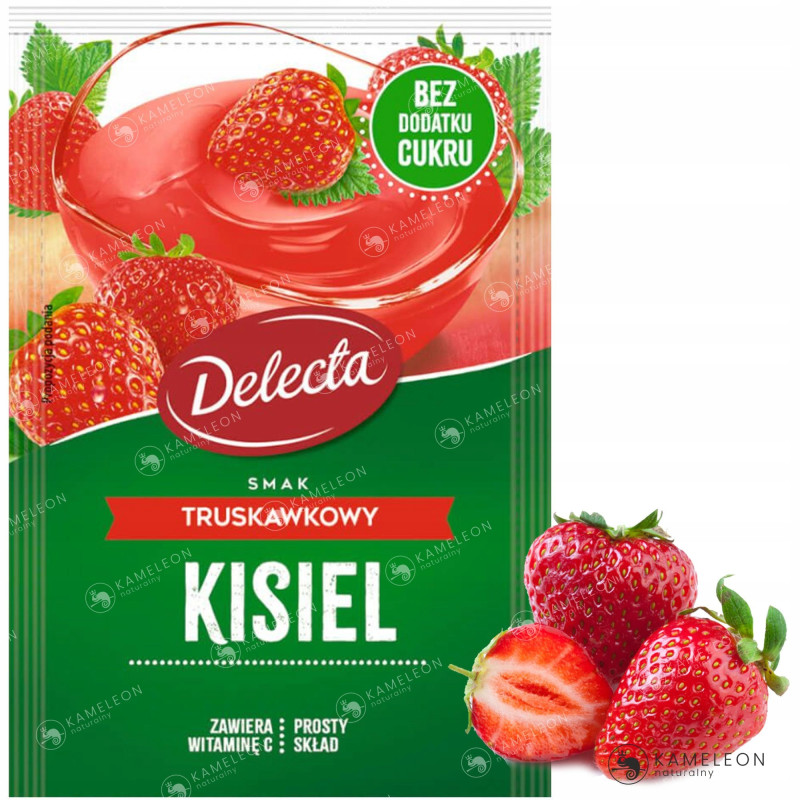 Delecta KISIEL TRUSKAWKOWY bez dodatku cukru 38Gx6
