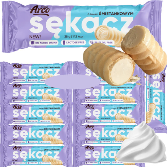 Arco SĘKACZ ŚMIETANKOWY BEZ CUKRU LAKTOZY 12szt