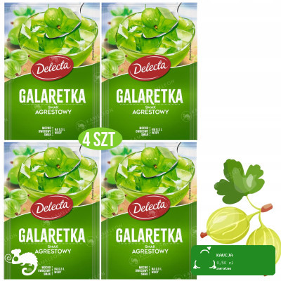 Delecta GALARETKA AGRESTOWA smak agrestowy 4x75g