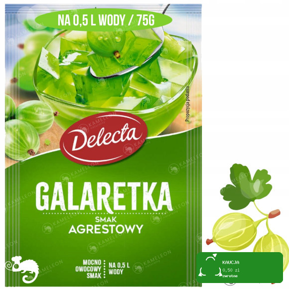 Delecta GALARETKA AGRESTOWA smak agrestowy 4x75g