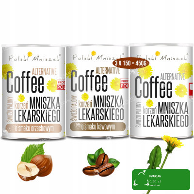 KAWA Z MNISZKA Zestaw: Naturalna + Orzechowa + Kawowa 3szt x 150G 0,45KG