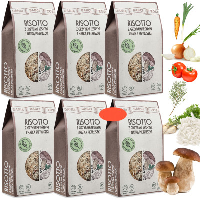 DANIA BABCI ZOSI - RISOTTO z grzybami leśnymi 180g x 6szt / WIELOPAK