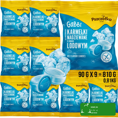 PSZCZÓŁKA KARMELKI GABBI ICE lodowe 90G x9 810G