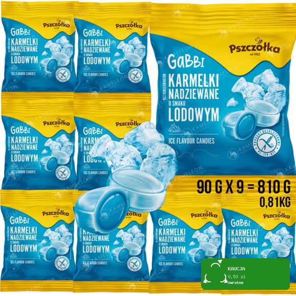 PSZCZÓŁKA KARMELKI GABBI ICE lodowe 90G x9 810G