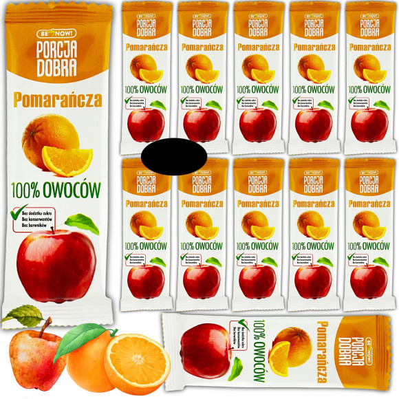 DOBRA PORCJA PRZEKĄSKA listek JABŁKO-POMARAŃCZA Pomarańcza 16G x12 192G