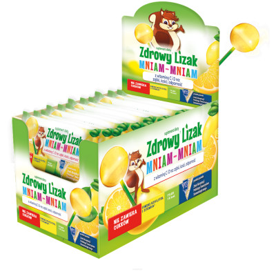ZDROWY LIZAK KULKA CYTRYNOWY Witamina C 40szt.