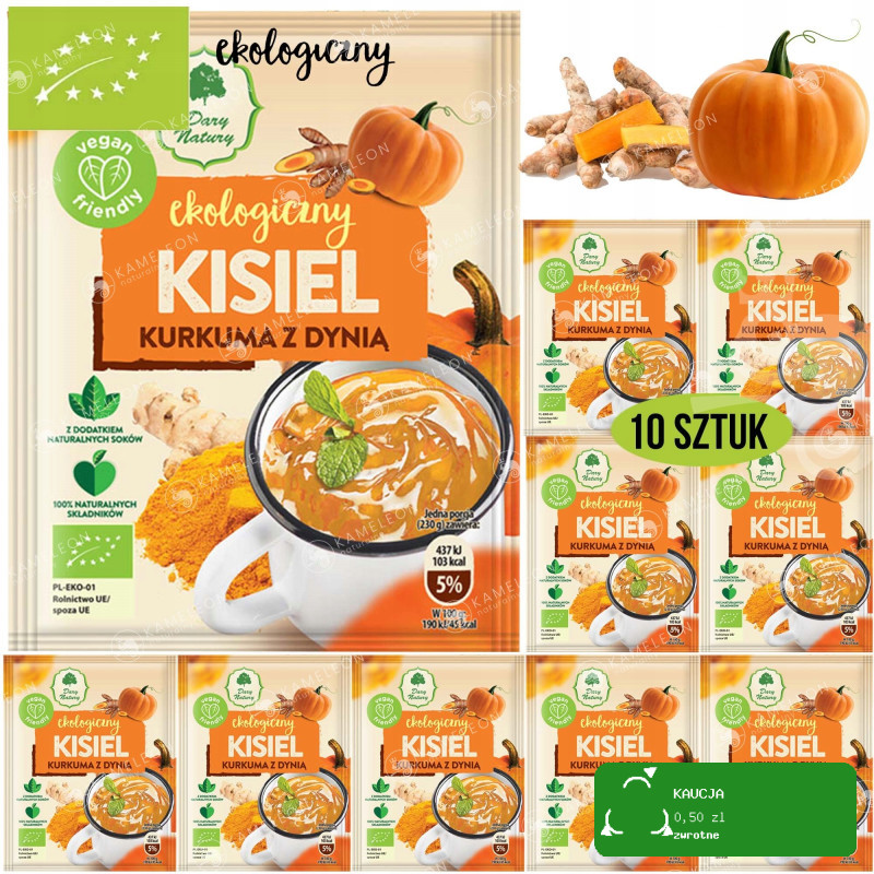 KISIEL eko KURKUMA Z DYNIĄ DARY NATURY 10 sztuk