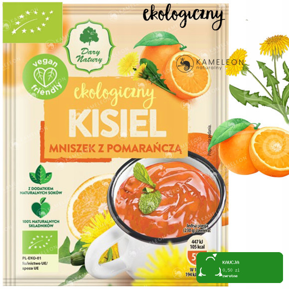 KISIEL eko MNISZEK Z POMARAŃCZĄ DARY NATURY 10 szt
