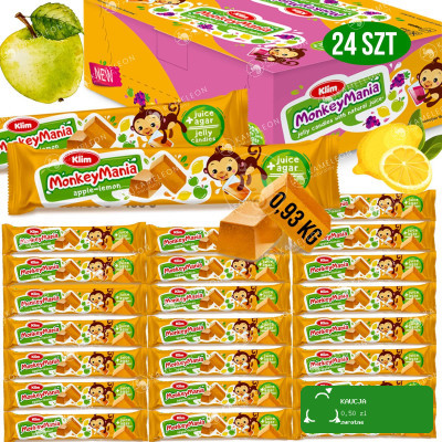 GALARETKA monkey mania JABŁKO-CYTRYNA 24szt. AGAR