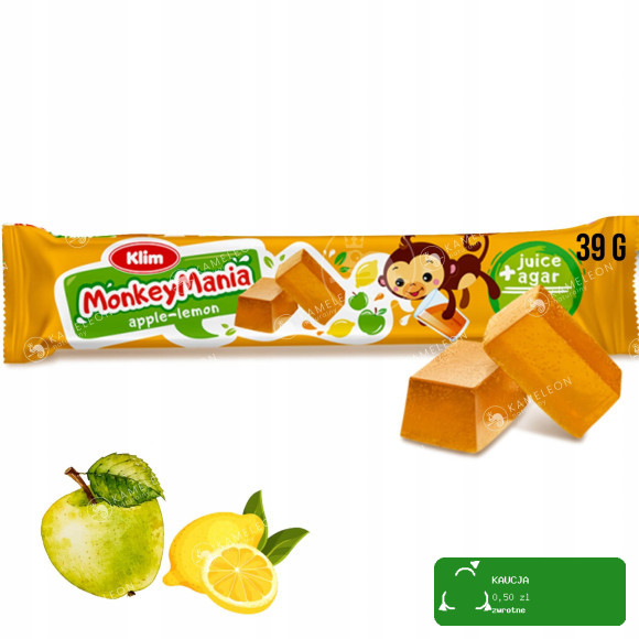 GALARETKA wege monkey mania JABŁKO-CYTRYNA 12sztuk