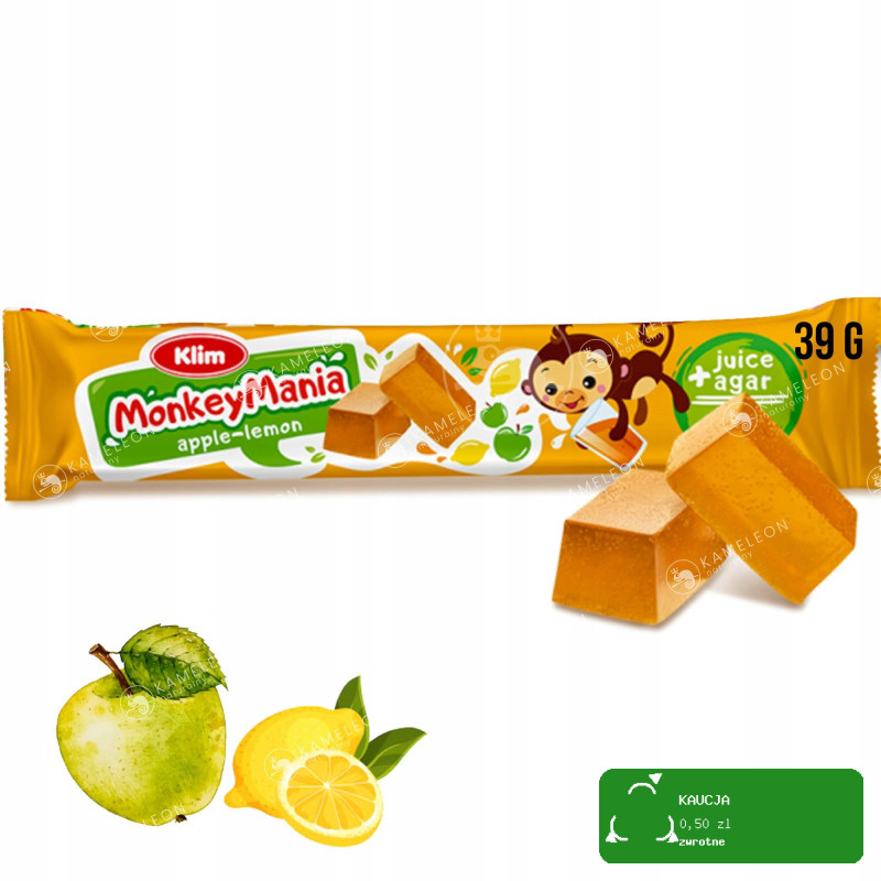 GALARETKA wege monkey mania JABŁKO-CYTRYNA 12sztuk