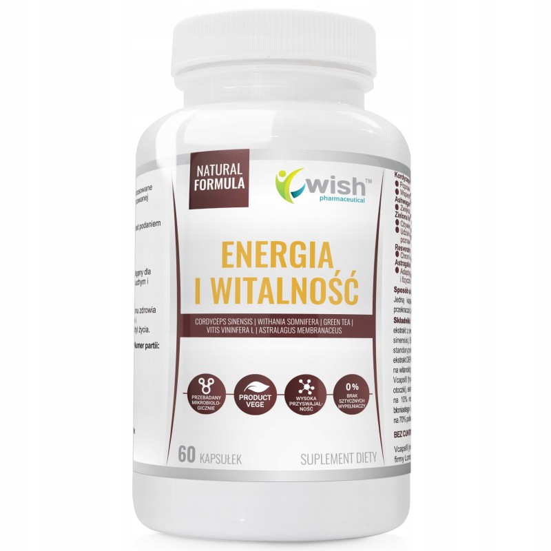Wish ENERGIA I WITALNOŚĆ 60k KORDYCEPS & ASHWAGANDHA &