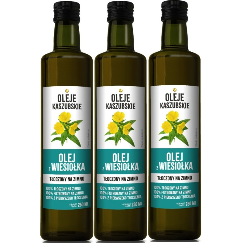 ACS OLEJ Z WIESIOŁKA TŁOCZONY NA ZIMNO NIERAFINOWANY 250mlx3 750ml