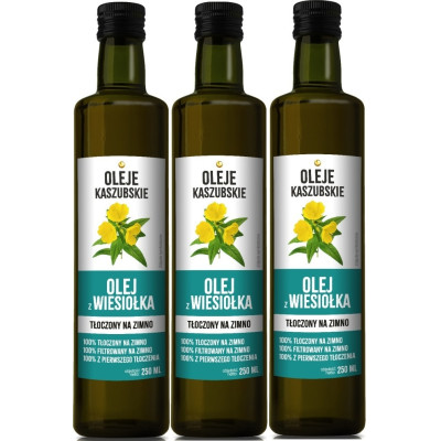 ACS OLEJ Z WIESIOŁKA TŁOCZONY NA ZIMNO NIERAFINOWANY 250mlx3 750ml
