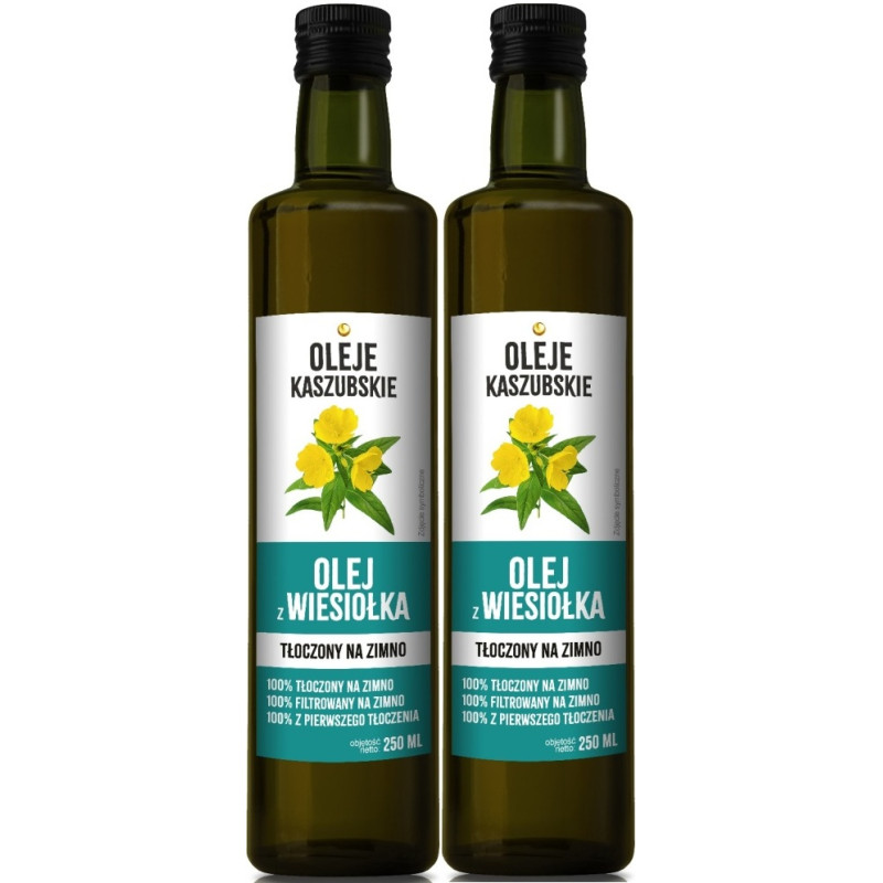 ACS OLEJ Z WIESIOŁKA Wiesiołek TŁOCZONY NA ZIMNO NIERAFINOWANY 250ml x2