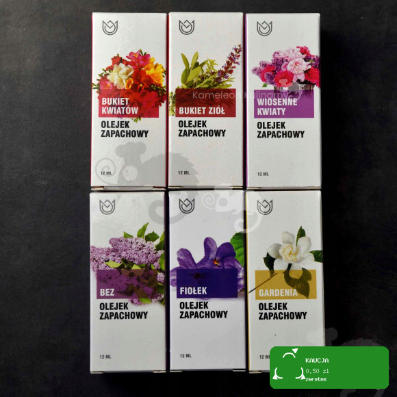 ZESTAW OLEJKI ETERYCZNE KWIATOWE BUKIETY 6szt 72ml