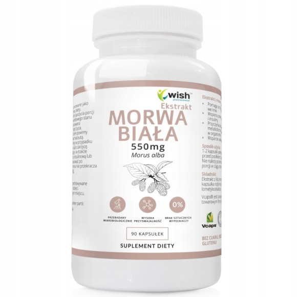 Wish MORWA BIAŁA ekstrakt Z MORWY 550mg wsparcie: CUKRZYCA