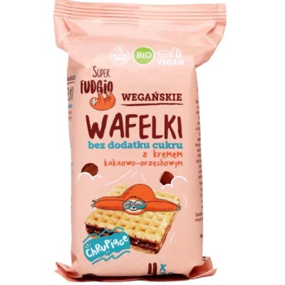EKO WAFELKI Z KREMEM KAKAOWO ORZECHOWYM BEZ CUKRU 120G