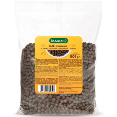Bakalland KULKI ZBOŻOWE KAKAOWE 1KG płatki śniadaniowe
