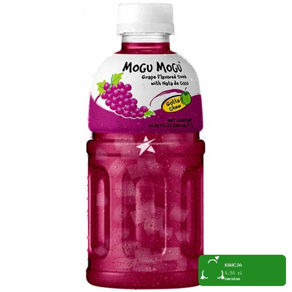 MOGU MOGU napój WINOGRONOWY WINOGRONO z nata de coco galaretka kokos 320ml