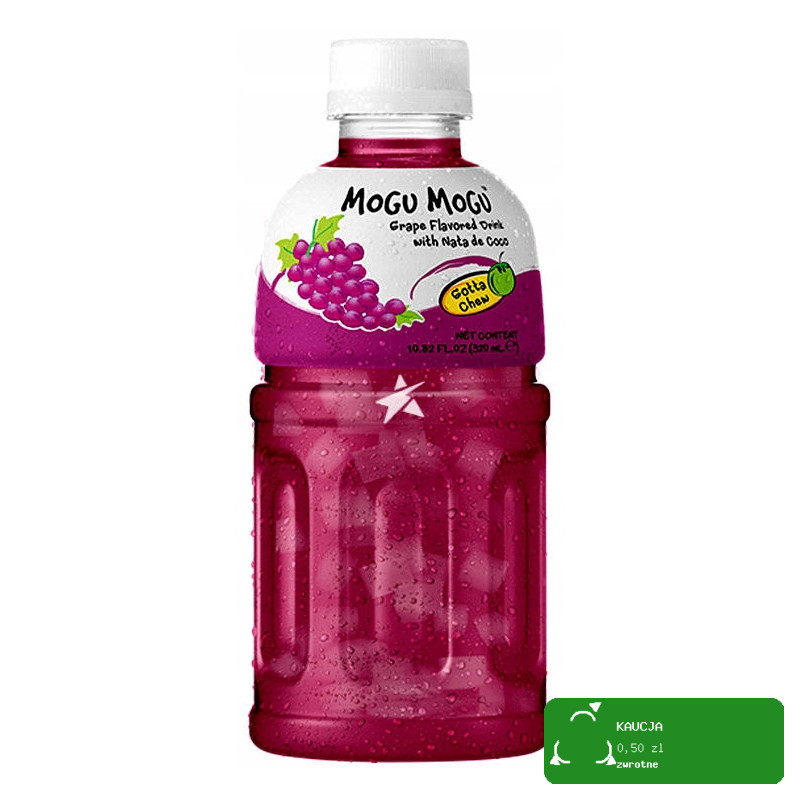 MOGU MOGU napój WINOGRONOWY WINOGRONO z nata de coco galaretka kokos 320ml